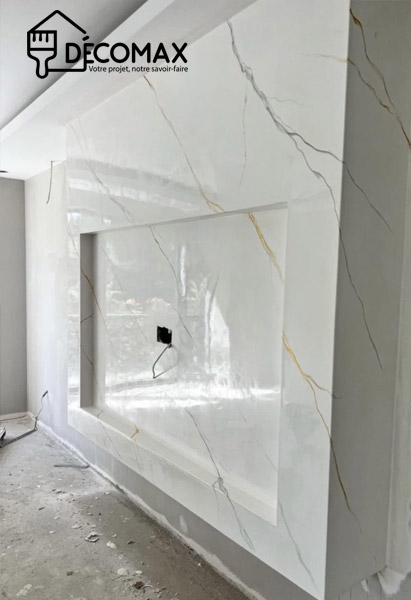 Rénovation Sol Epoxy et plafonnage chez un client à Mettet