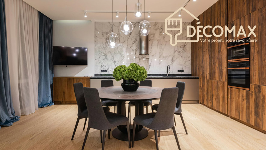 Décomax expert en plafonnage, cloisons, faux plafonds, murs effet marbre/pierres à Mettet
